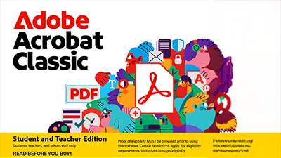 Adobe Acrobat Pro 3 Years Student Teacher Edition